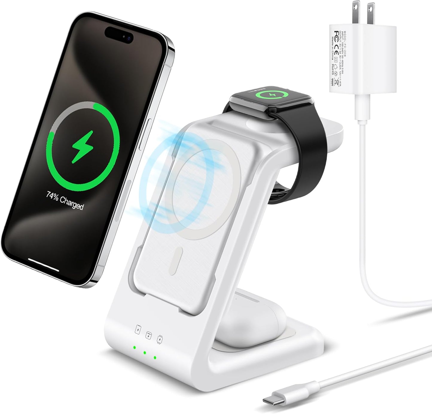 ETU 3 in 1 Wireless Charging Station