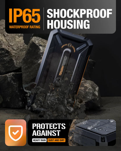 Power Bank 16000Mah Solar/Ip67/Led