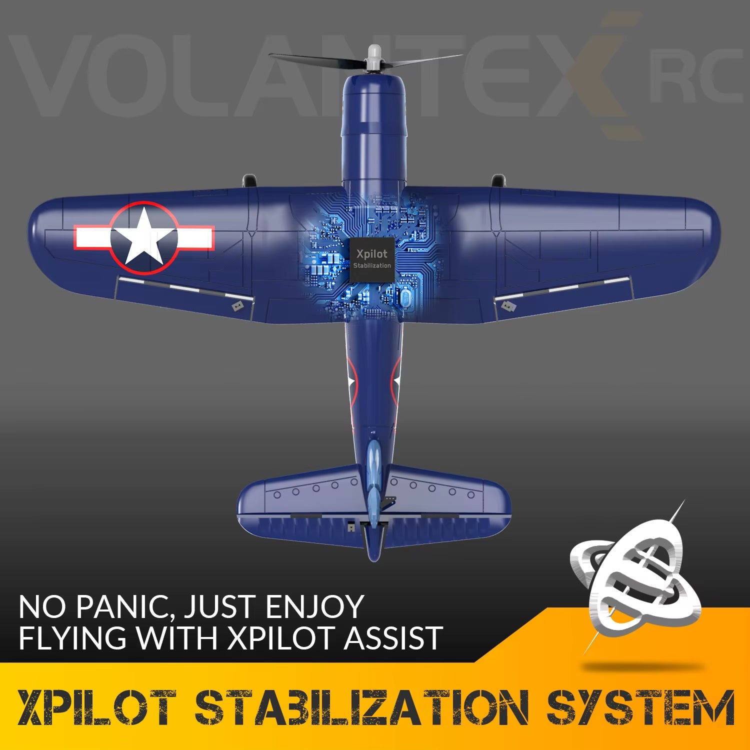 New F4U Corsair RC Plane 2.4Ghz 4CH 400Mm Wingspan One-Key Aerobatic RTF Remote Control Aircraft Toys Gifts for Children