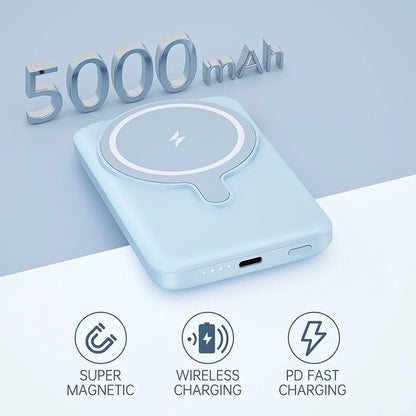 Magsafe Power Bank 5000Mah Magnetic Wireless Phone Charger External Battery 20W Fast Charging for Iphone 17 16 15 14 13 Power Bank