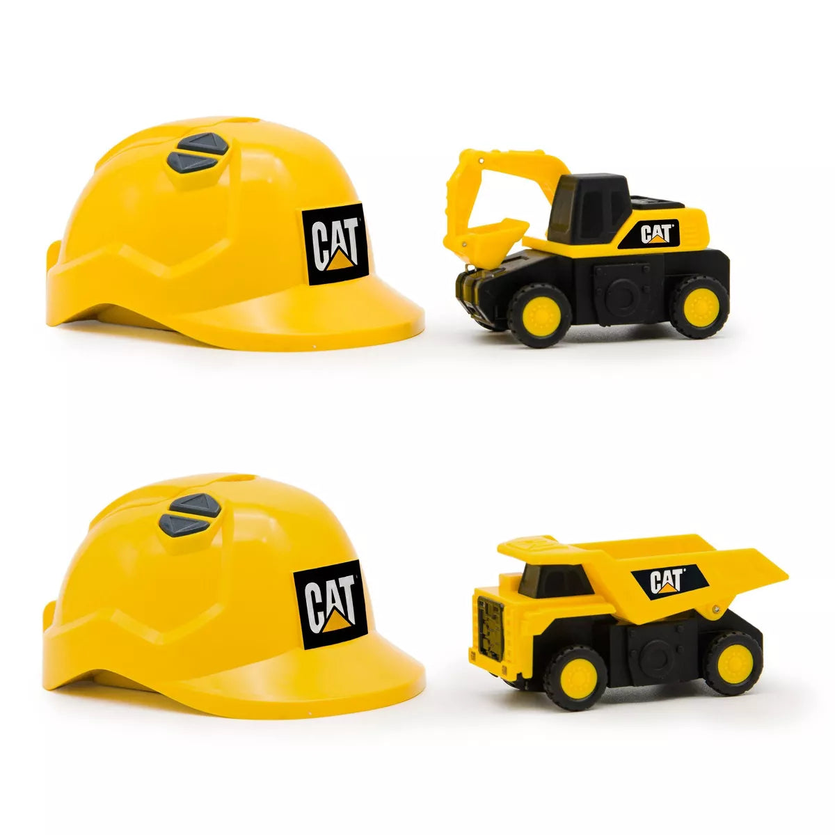 CAT Remote Control Micro Dump Truck: Plastic Construction Vehicle, Battery-Powered, Fine Motor Skills Toy