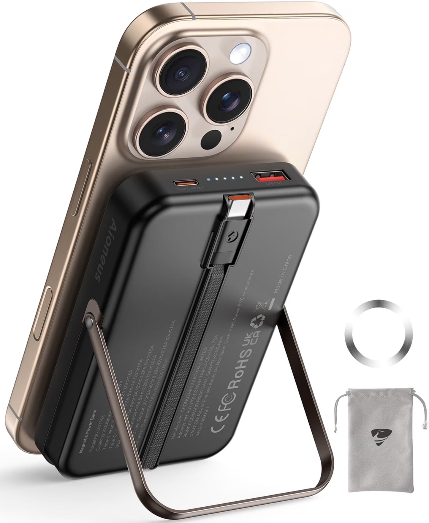 Magnetic Power Bank 10K Wireless Portable Charger (20W)