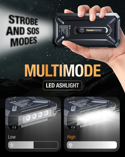 Power Bank 16000Mah Solar/Ip67/Led