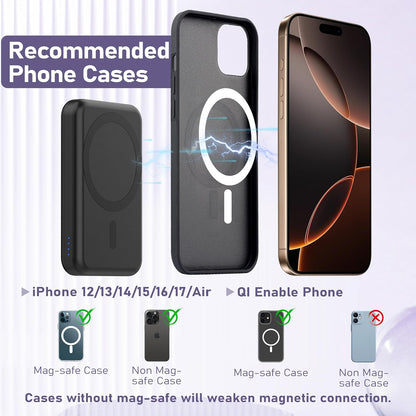 Ultimate 3-in-1 Wireless Charging Station with 5000mAh Removable Power Bank for iPhone, Apple Watch, and AirPods - Portable Magnetic Battery Pack for All Your Apple Devices