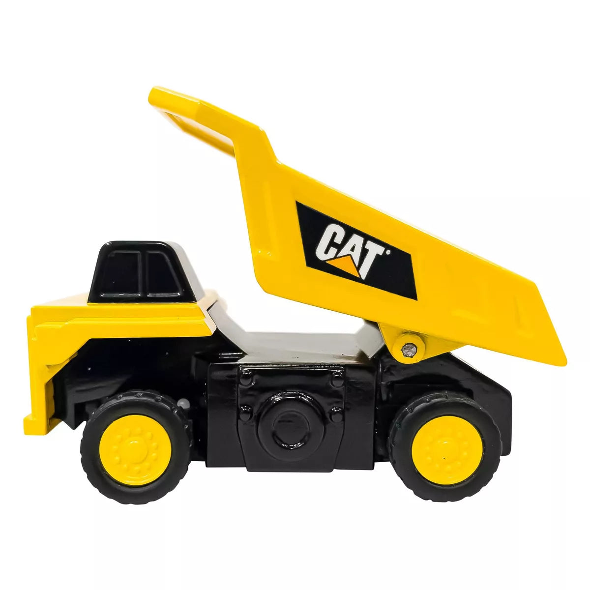 CAT Remote Control Micro Dump Truck: Plastic Construction Vehicle, Battery-Powered, Fine Motor Skills Toy