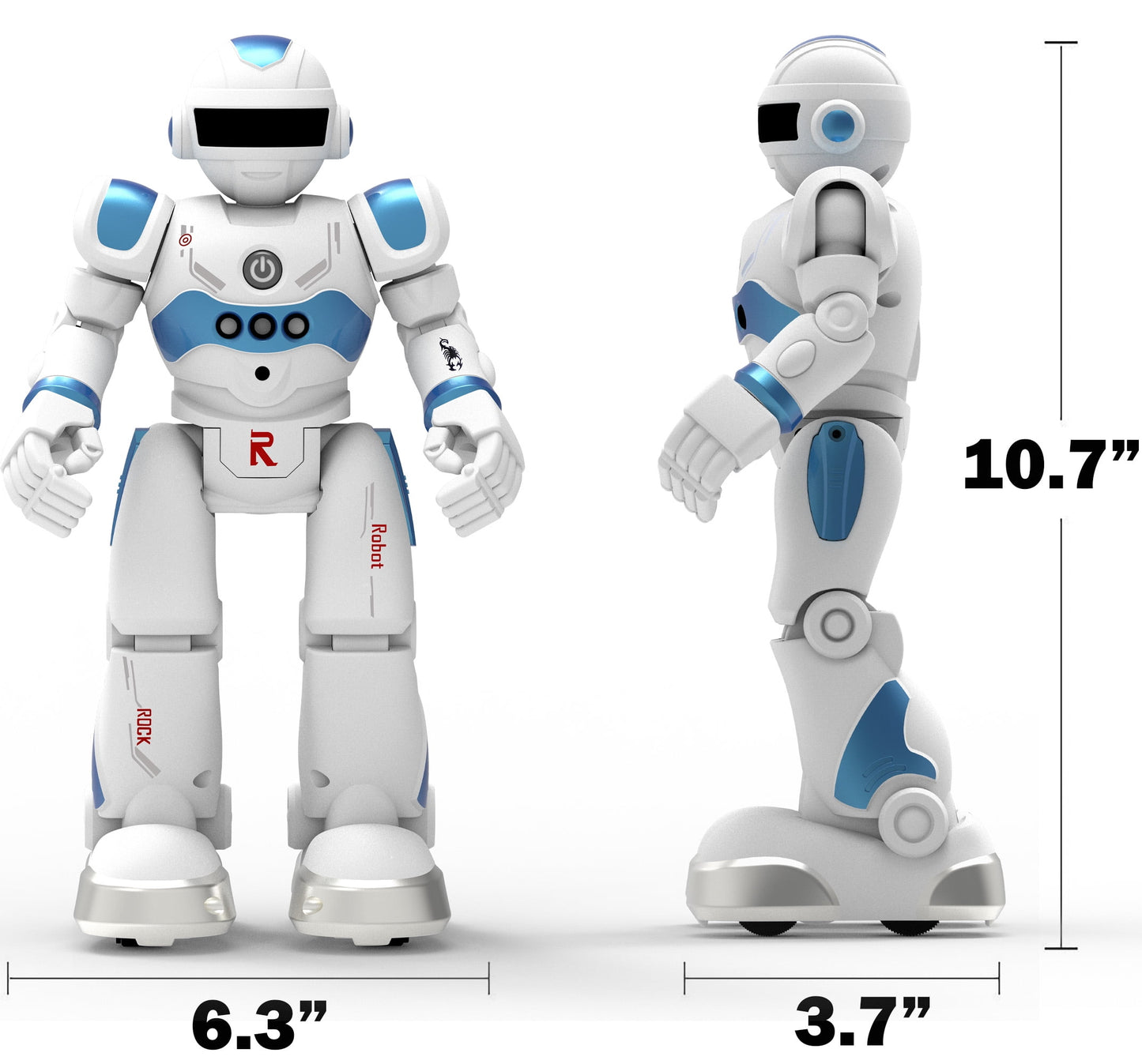 Remote Control Intelligent Robot Toys for Kids,Gesture Control Programmable Smart Educational Robot Toy with 6 Stories for Ages 3+ Boys Girls,Blue