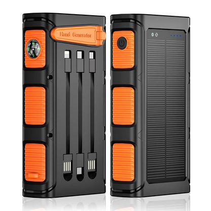 Power Bank Wireless Charger 49800Mah, 20W Fast Charging Power Bank for All Mobile Devices Three Inputs Solar Portable Charger with Dual Flashlights for Outdoor, Camping, Travel