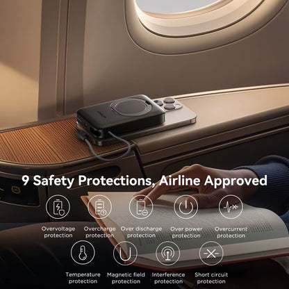 3 in 1 Magnetic Power Bank 22.5W Fast Charging Power Bank 10000Mah Wireless Portable Charger for Iphone 12-16 for Airpods Watch