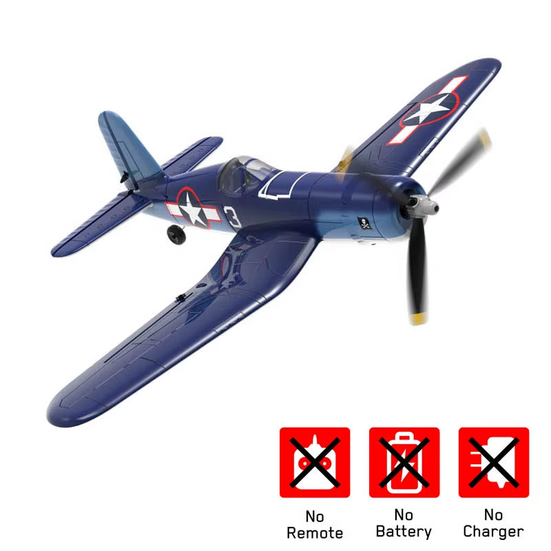 New F4U Corsair RC Plane 2.4Ghz 4CH 400Mm Wingspan One-Key Aerobatic RTF Remote Control Aircraft Toys Gifts for Children