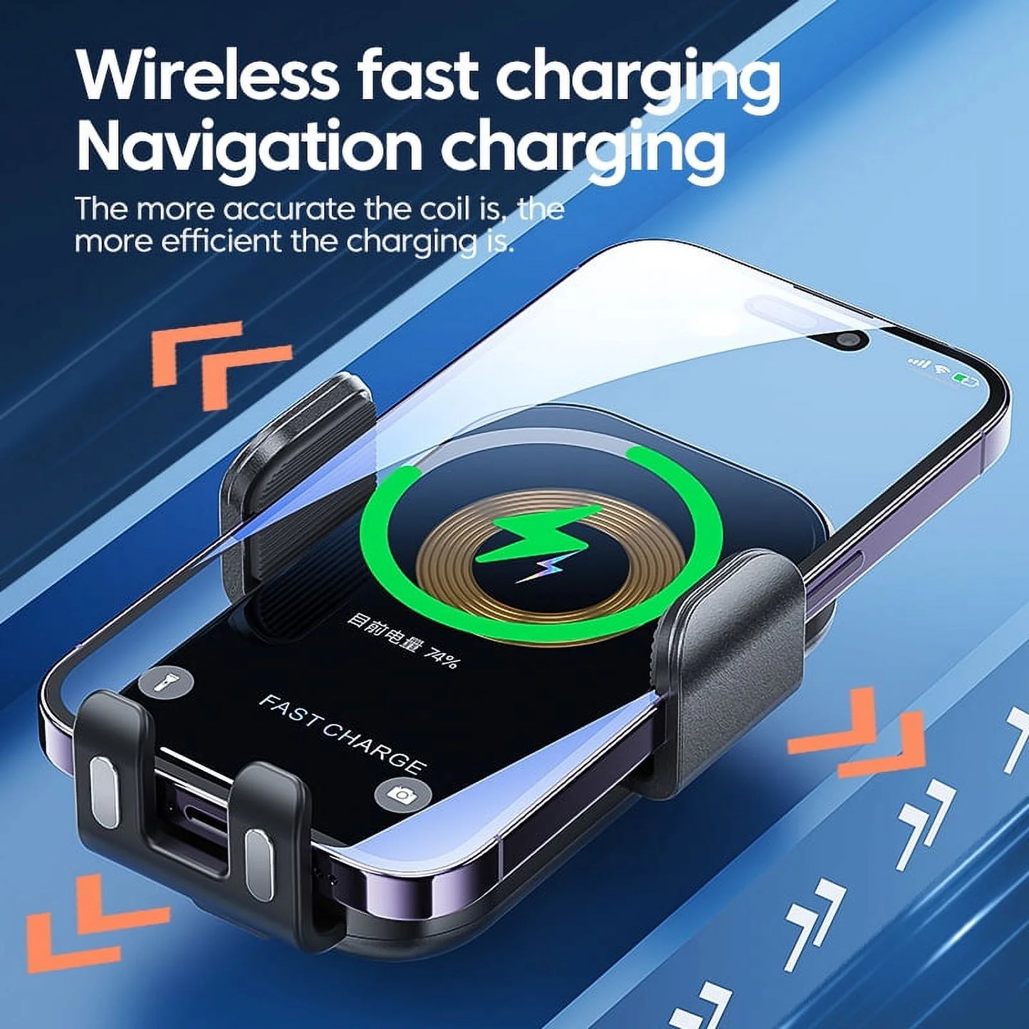 Wireless Car Charger, 15W Fast Wireless Charging Phone Mount for Car, Auto Clamping Air Vent Car Phone Holder for Iphone 17/16/15/14/13/12/11/X, Samsung Galaxy S25/S24/S23/S22/S20/S10/S9/Note20/10/9, Etc
